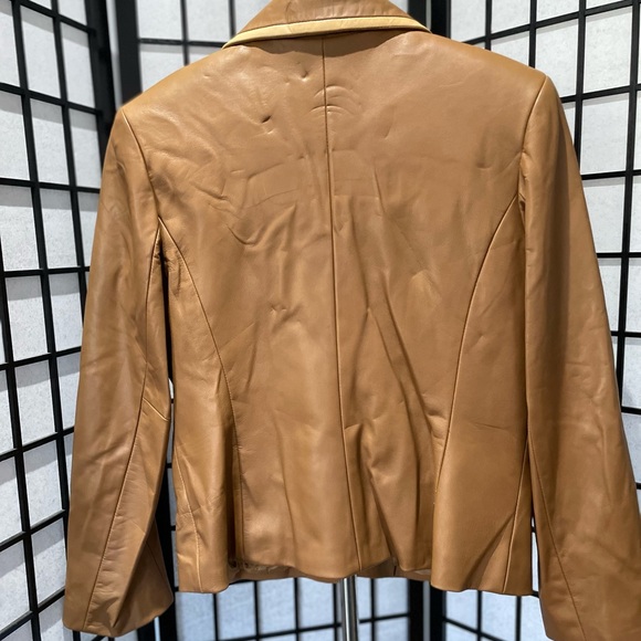 Soft Leather Blazer/Jacket SZ XL 2 Tone Tan - Picture 2 of 14